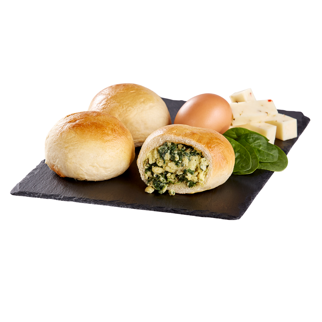 Spinach egg and cheese savory kolache
