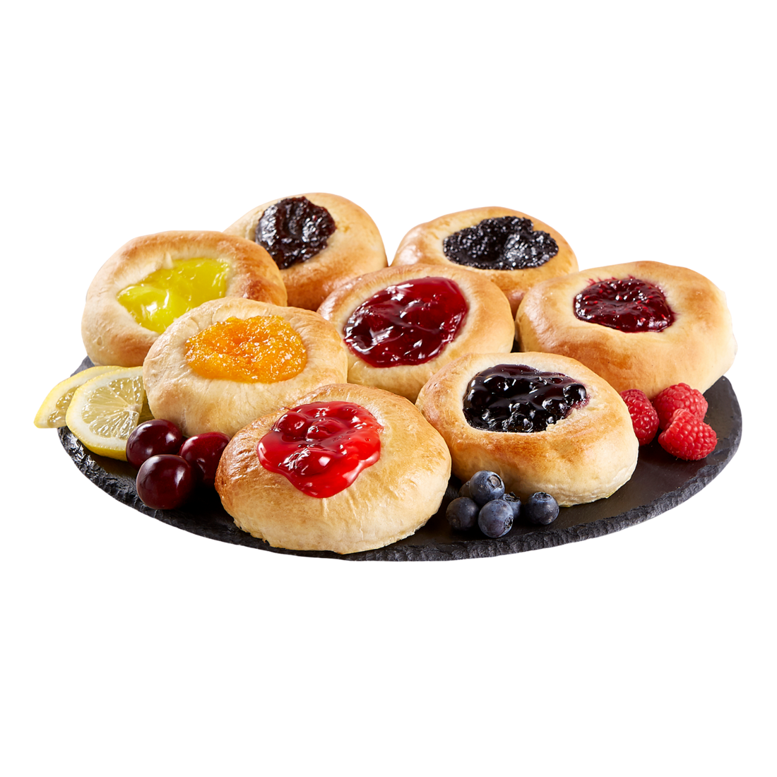 Traditional fruit and sweet Czech kolaches